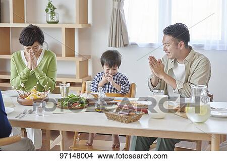 Picture - Japanese family. Fotosearch