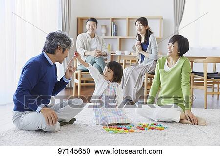 Japanese family View Large Photo Image Stock Image - Japanese family. Fotosearch