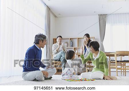 Japanese family View Large Photo Image Stock Image - Japanese family. Fotosearch