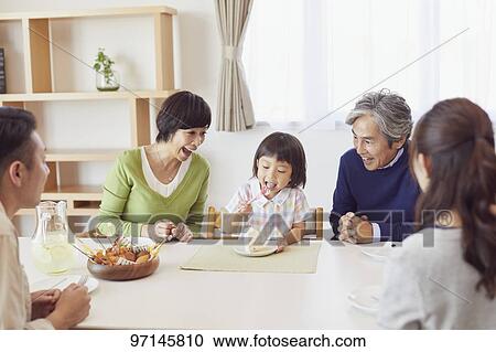 Japanese family View Large Photo Image Stock Image - Japanese family. Fotosearch