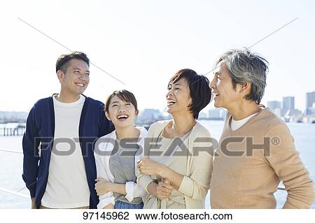 Japanese family View Large Photo Image Stock Image - Japanese family. Fotosearch
