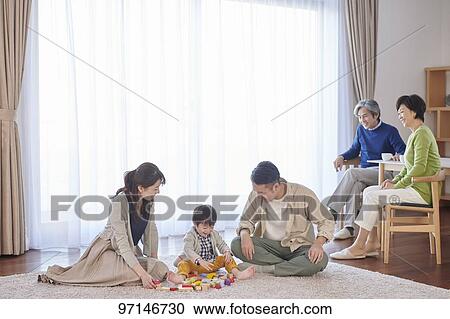 Japanese family View Large Photo Image Stock Image - Japanese family. Fotosearch