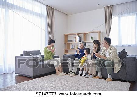 Japanese family View Large Photo Image Stock Image - Japanese family. Fotosearch