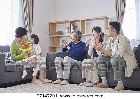 Japanese family View Large Photo Image Stock Image - Japanese family. Fotosearch