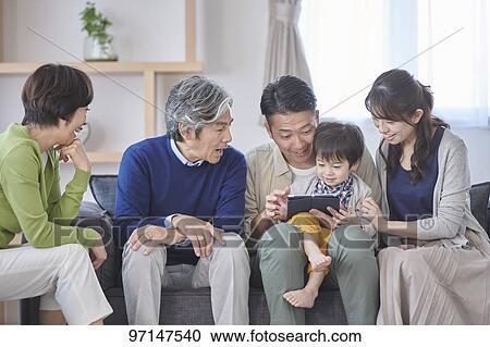 Japanese family View Large Photo Image Stock Image - Japanese family. Fotosearch