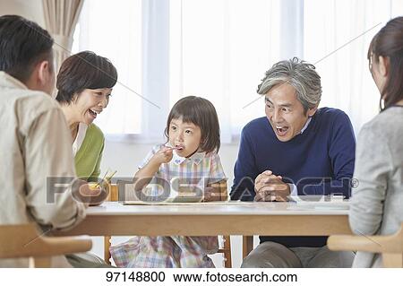 Japanese family View Large Photo Image Stock Image - Japanese family. Fotosearch