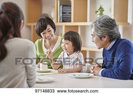 Japanese family View Large Photo Image Stock Image - Japanese family. Fotosearch