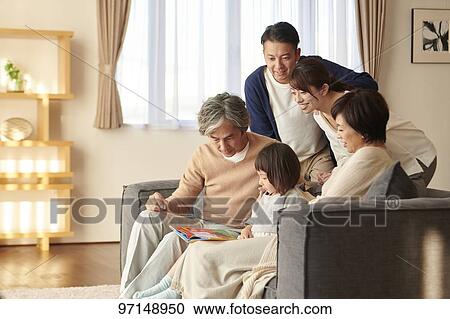 Japanese family View Large Photo Image Stock Image - Japanese family. Fotosearch