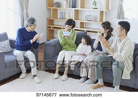 Stock Photo - Japanese family. Fotosearch