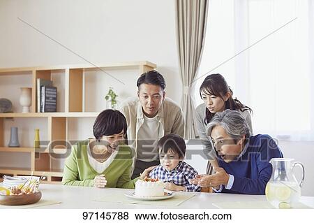Japanese family View Large Photo Image Stock Photo - Japanese family. Fotosearch
