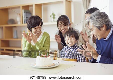 Stock Photo - Japanese family. Fotosearch