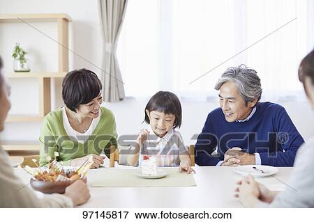 Stock Photo - Japanese family. Fotosearch