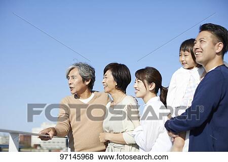Stock Photo - Japanese family. Fotosearch