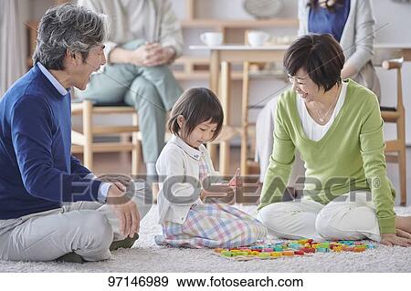 Japanese family View Large Photo Image Stock Photo - Japanese family. Fotosearch