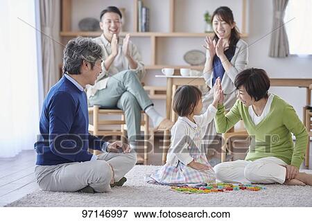 Stock Photo - Japanese family. Fotosearch