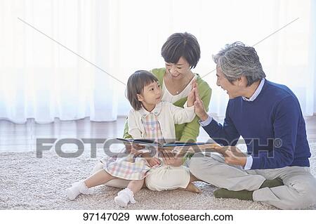 Japanese family View Large Photo Image Stock Photo - Japanese family. Fotosearch