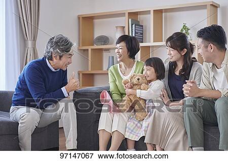 Stock Photo - Japanese family. Fotosearch