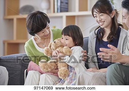 Japanese family View Large Photo Image Stock Photo - Japanese family. Fotosearch