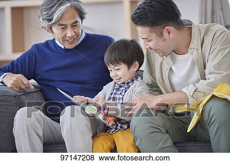 Stock Photo - Japanese family. Fotosearch