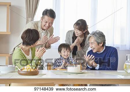 Japanese family View Large Photo Image Stock Photo - Japanese family. Fotosearch