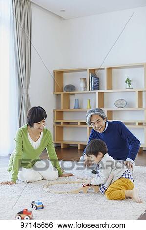 Stock Photograph - Japanese family. Fotosearch