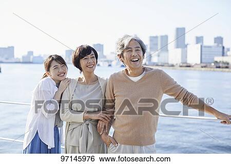 Stock Photograph - Japanese family. Fotosearch
