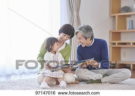 Japanese family View Large Photo Image Stock Photograph - Japanese family. Fotosearch