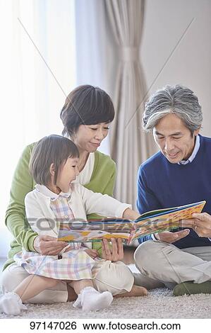 Japanese family View Large Photo Image Stock Photograph - Japanese family. Fotosearch
