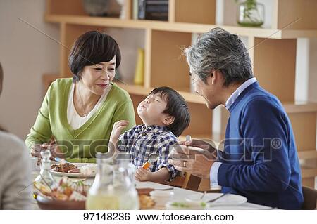 Stock Photograph - Japanese family. Fotosearch