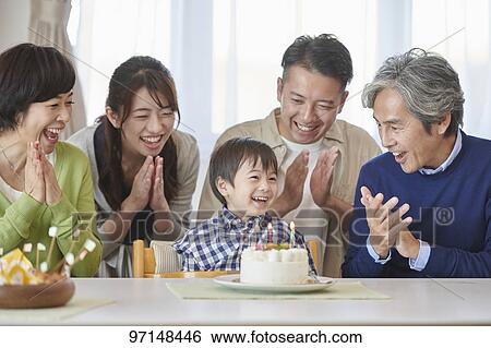 Japanese family View Large Photo Image Stock Photograph - Japanese family. Fotosearch