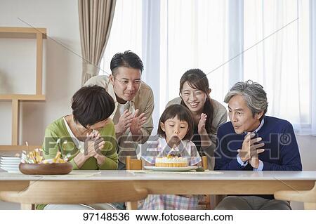 Japanese family View Large Photo Image Stock Photograph - Japanese family. Fotosearch