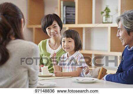 Japanese family View Large Photo Image Stock Photograph - Japanese family. Fotosearch