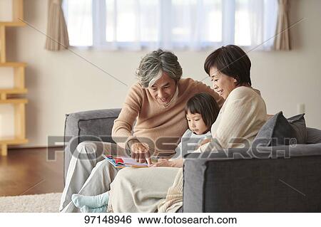 Stock Photograph - Japanese family. Fotosearch