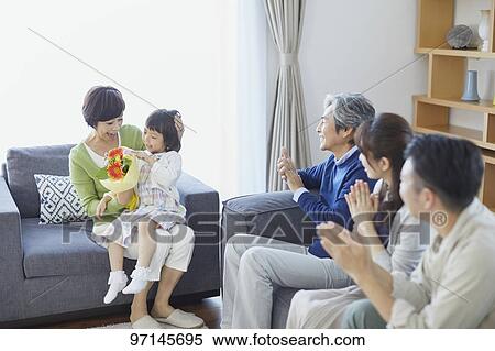 Japanese family View Large Photo Image Stock Photography - Japanese family. Fotosearch