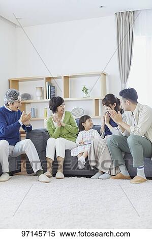 Stock Photography - Japanese family. Fotosearch