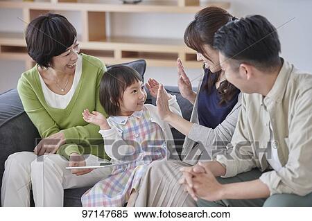 Stock Photography - Japanese family. Fotosearch
