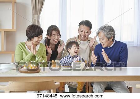 Japanese family View Large Photo Image Stock Photography - Japanese family. Fotosearch