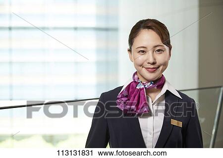 Japanese Flight Attendant View Large Photo Image Stock Image - Japanese Flight Attendant. Fotosearch