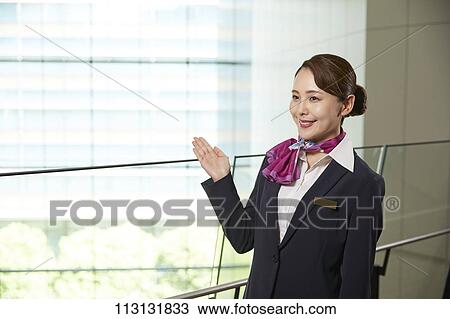Japanese Flight Attendant View Large Photo Image Stock Image - Japanese Flight Attendant. Fotosearch