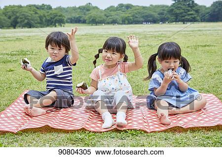 Japanese kids at a city park View Large Photo Image Stock Photography - Japanese kids at a city park. Fotosearch