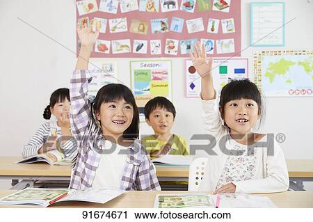 Japanese kids in the classroom View Large Photo Image Stock Image - Japanese kids in the classroom. Fotosearch