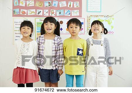 Japanese kids in the classroom View Large Photo Image Stock Image - Japanese kids in the classroom. Fotosearch