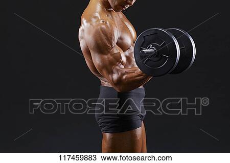 Stock Image - Japanese male bodybuilder. Fotosearch