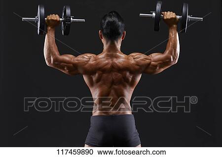 Stock Image - Japanese male bodybuilder. Fotosearch