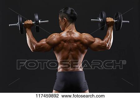 Stock Image - Japanese male bodybuilder. Fotosearch