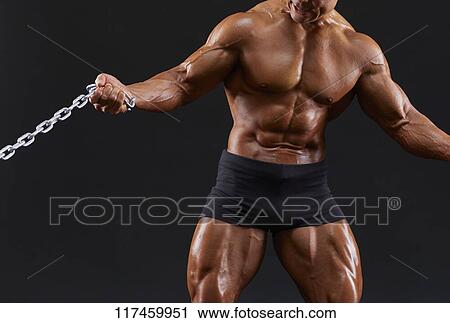 Stock Image - Japanese male bodybuilder. Fotosearch