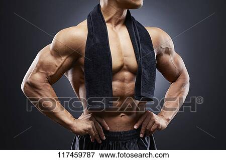 Japanese male bodybuilder View Large Photo Image Stock Photo - Japanese male bodybuilder. Fotosearch