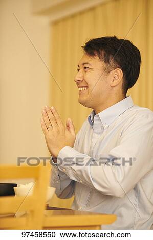 Japanese man at home View Large Photo Image Stock Image - Japanese man at home. Fotosearch