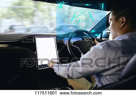 Japanese man in self driving car View Large Photo Image Stock Image - Japanese man in self driving car. Fotosearch