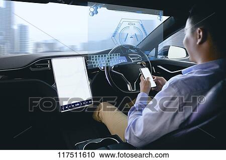 Japanese man in self driving car View Large Photo Image Stock Image - Japanese man in self driving car. Fotosearch